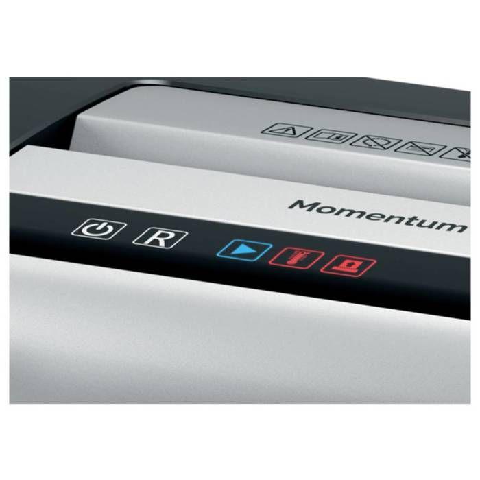 Déchiqueteuse de papier - Rexel - Momentum X410 - P4 - 10 feuilles - 23L - Noir