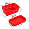 2pcs Rectangle Air Fryers Basket Silicone Oven Baking Tray Heat-insulation Non-stick for Home Kitchen Oven Steamer Cooker