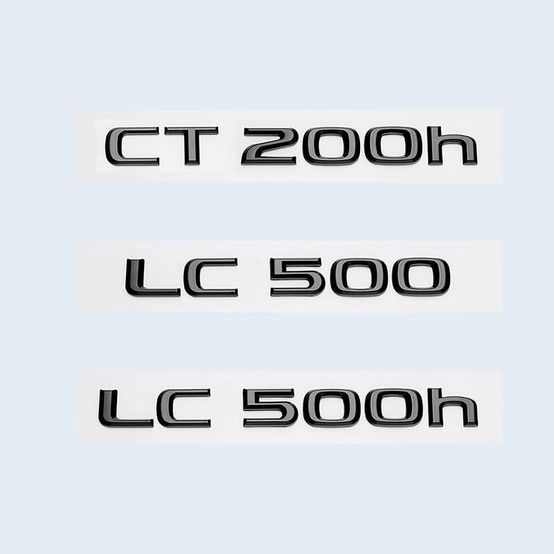 Glossy Black 3D ABS Letters Number CT200h LC500 LC500h HYBRID Emblem For Lexus Car Trunk Logo Sticker Badge Accessories