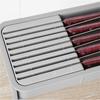 Expandable Knife Organizer Adjustable Compact Flatware Cutlery Tray Kitchen Drawer Knife Block for Cooking Utensils