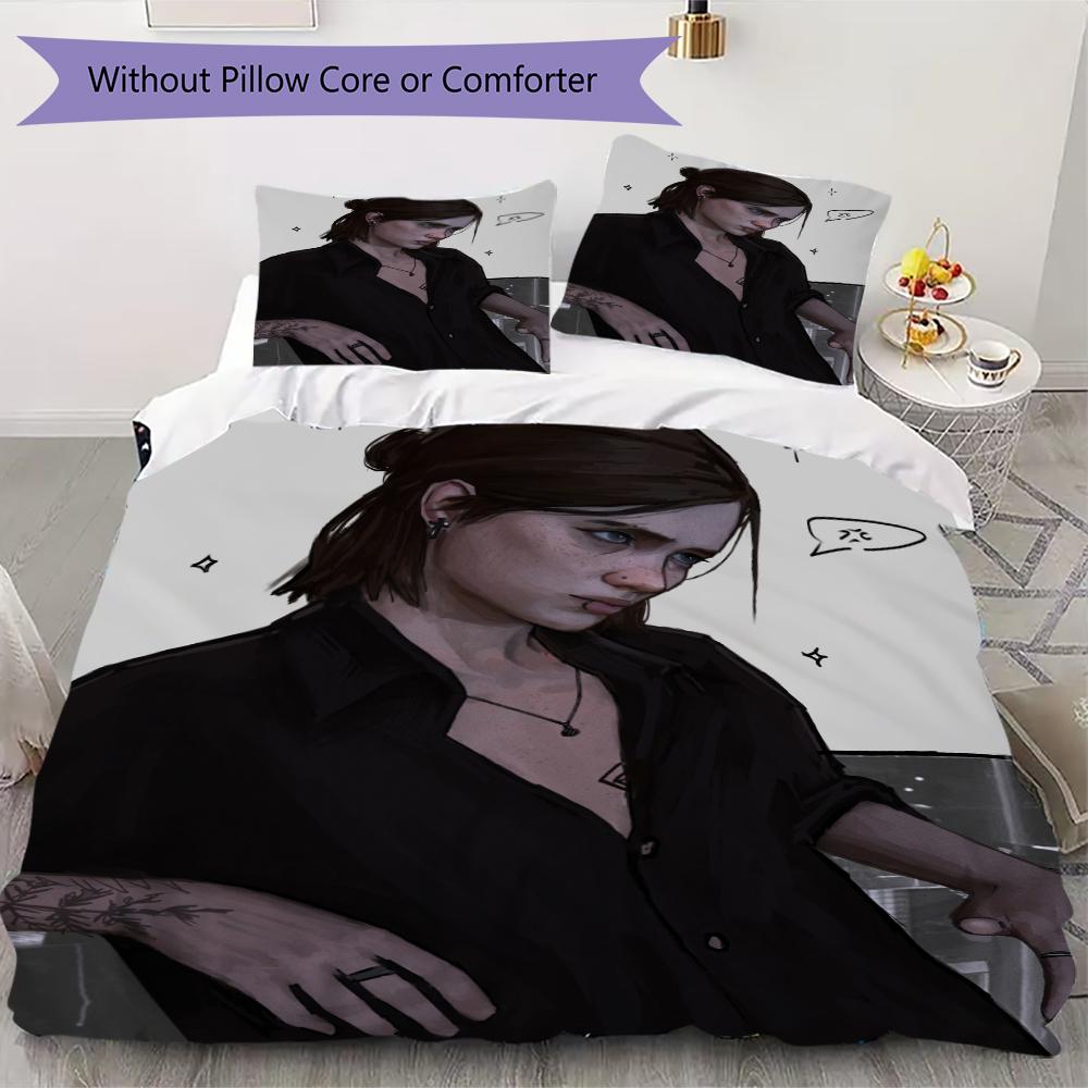 Ellie Williams Game Pattern Bedding uilt Set uilt Cover Pillowcase Home Decoration Birthday Gift (1 * duvet cover + 2 * pillowcase  without core)42