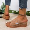 Women's Platform Slippers New Summer Simple Fashion Fish Mouth Wedge Slippers in Stock