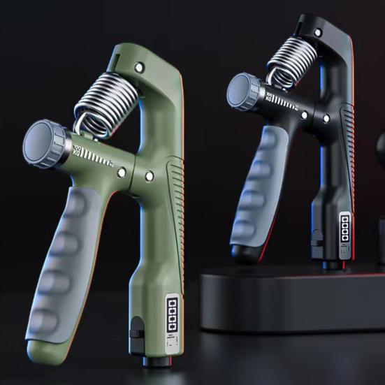 Hand Grip Strengthener Electronic Digital Display Countable 10-100KG Adjustable Resistance Arm Muscle Training Heavy Duty Men Women Hand