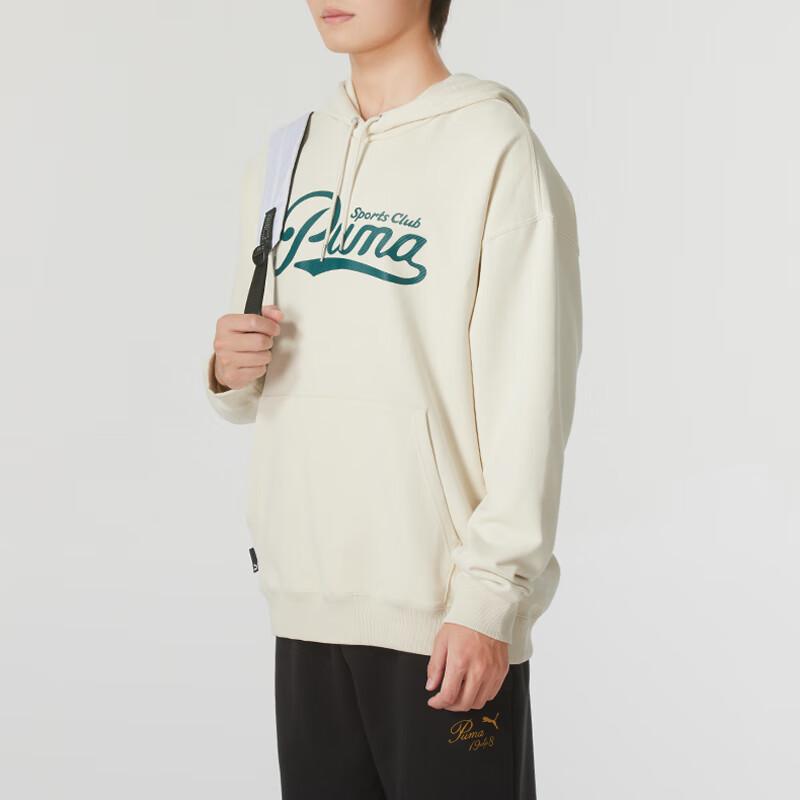 Puma Logo Training Running Comfortable Breathable Sweatshirt Men sweatshirt Beige 630946-80