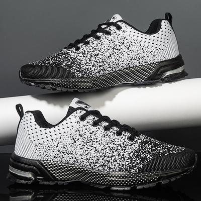 Lightweight Large Size Flying Line Running Shoes Fashion Mesh Flyknit Breathable Casual Outdoor Sneakers