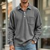 Men's Corduroy Retro Casual Collared Button-Front Shirt, Available in and Striped Patterns
