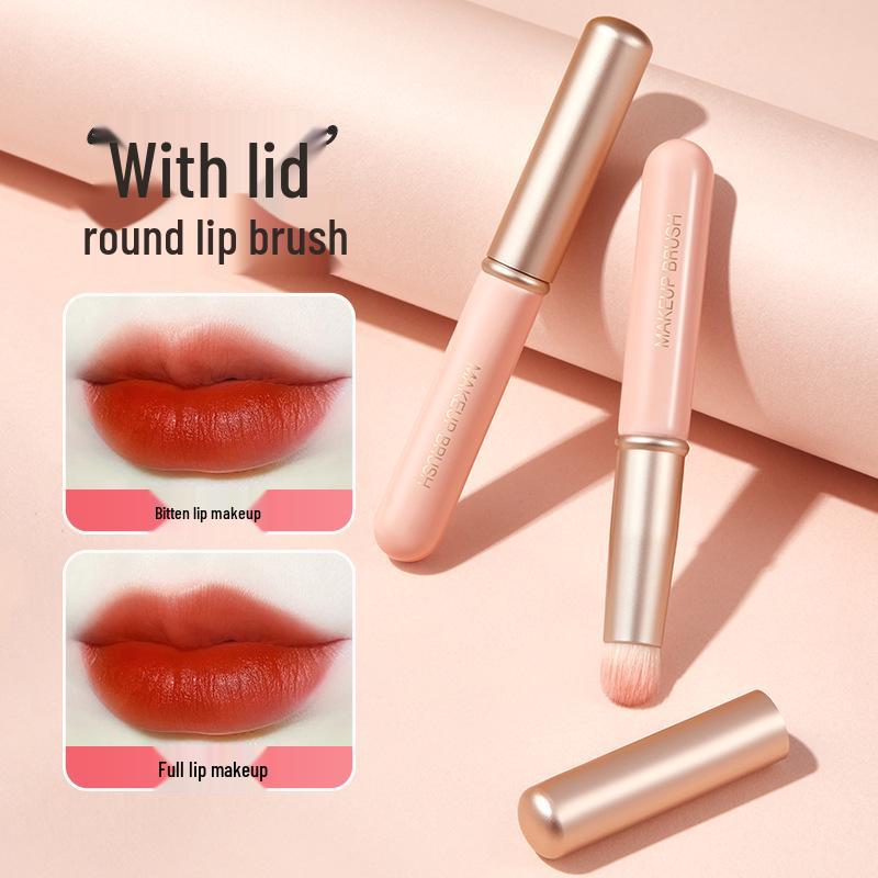 GECOMO Portable Lip Tint and Foundation Brush, Soft Bristles, Non-Absorbing, Ideal for Blending.