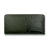 Available In 3 Colors Moz Real Leather Round Zipper Long Wallet (86121) (GREEN)