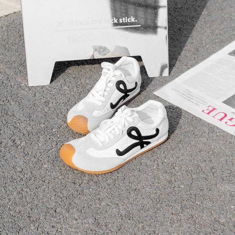 

Cowhide version~ big head ugly cute Forrest Gump shoes women s retro flat-soled sports shoes casual shoes versatile little white shoes Germa 40