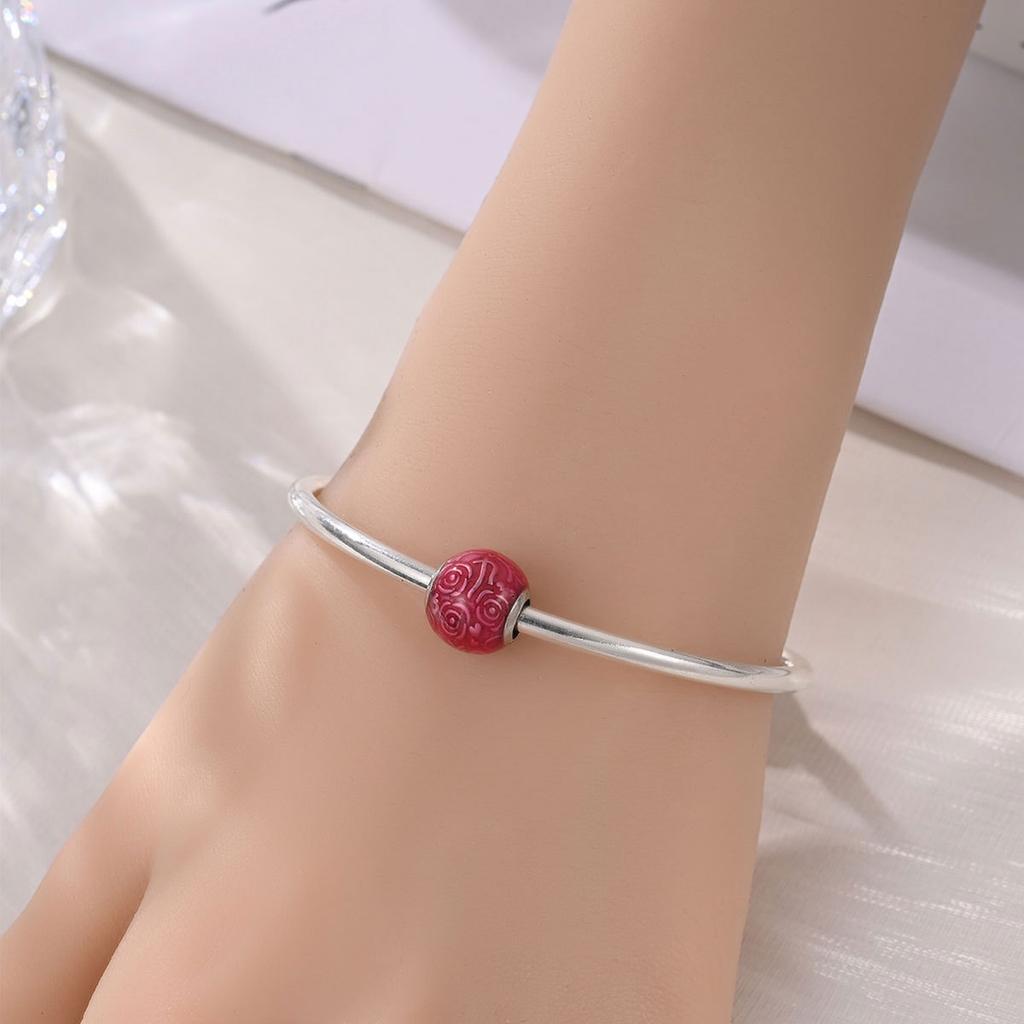 S925 Silver Butterfly Flower Charm Pendant Bead Strand Safety Chain Clasp Bracelet Jewelry Accessory