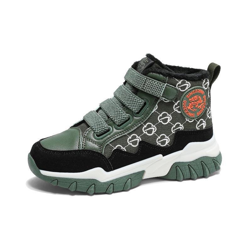 

Kids Velvet-Lined Cotton Sneakers - Autumn/Winter 2025, Warm, Non-Slip, Soft Sole, Trendy for Boys & Girls Size 32, Insole 20.4cm