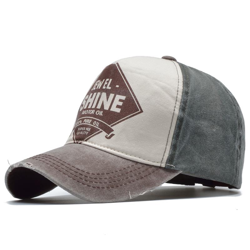 

Бейсболка унисекс в винтажном стиле 55-60cm кофейный/зелёный