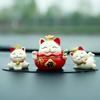 Waving Arm Lucky Cat Car Decoration Cartoon Cat Maneki Neko Ornament  Christmas