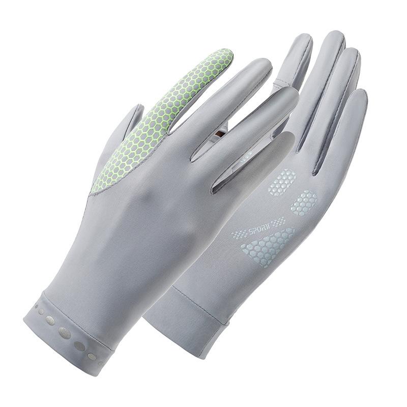 Sun Protection Gloves for Women Spring and Summer Outdoor Cycling  Ice Silk UV Protection Full Finger Exposed  Cool Thin Gloves
