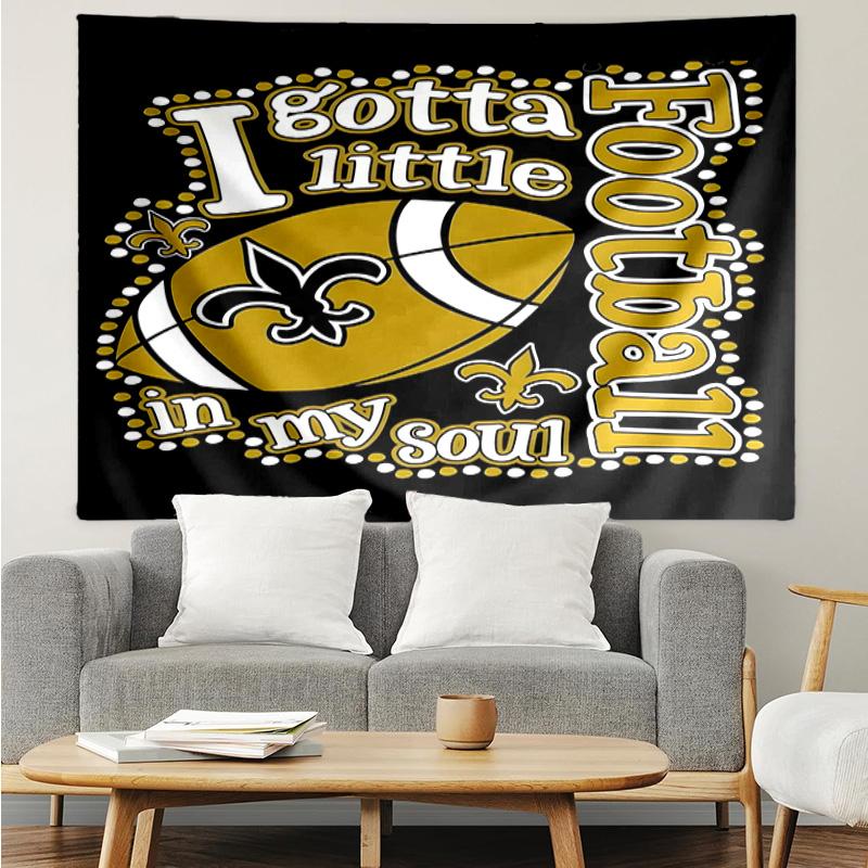 Orleans Saints Logo Quick-Dry Tapestry Hanging for Bedroom,Livingroom, Playroom,Decor Art Room Wall Tapestry Holiday and Birthday Gifts