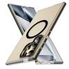 For Samsung Galaxy S25 Phone Case, Skin Sensitive Magnetic Suction Anti Fingerprint Four Corner Airbag Phone Case