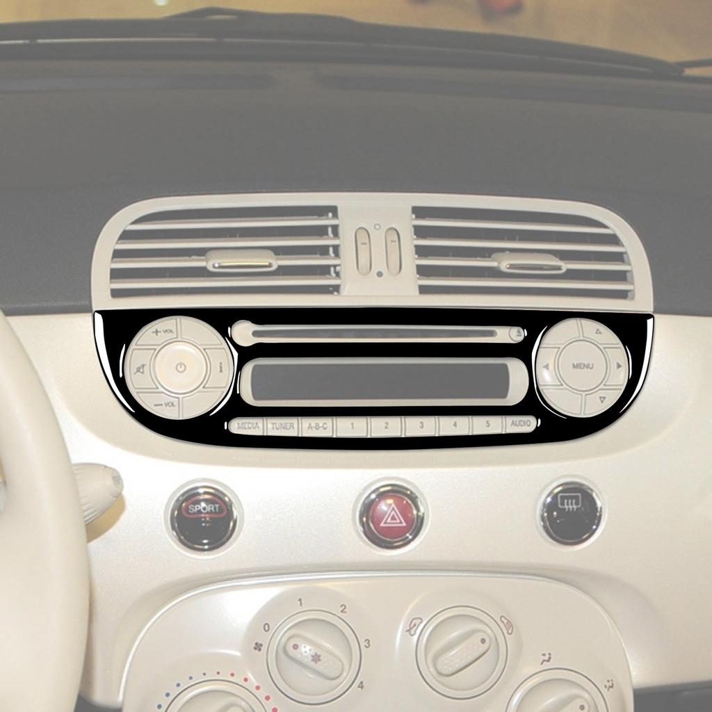 Radio Panel Trims Cover Decorative Stickers Auto Interior Accessories for Fiat 500 2012-2015 Modification Panel Stickers