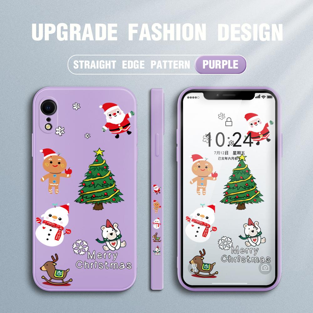 Lovely Christmas Xmas Phone Case for Redmi Xiaomi POCO Note 10 Pro 9 9A 9T 10C 8 7 11 Lite 5G X3 M3 Square Edge Soft Full Camera Protect Cover Cases