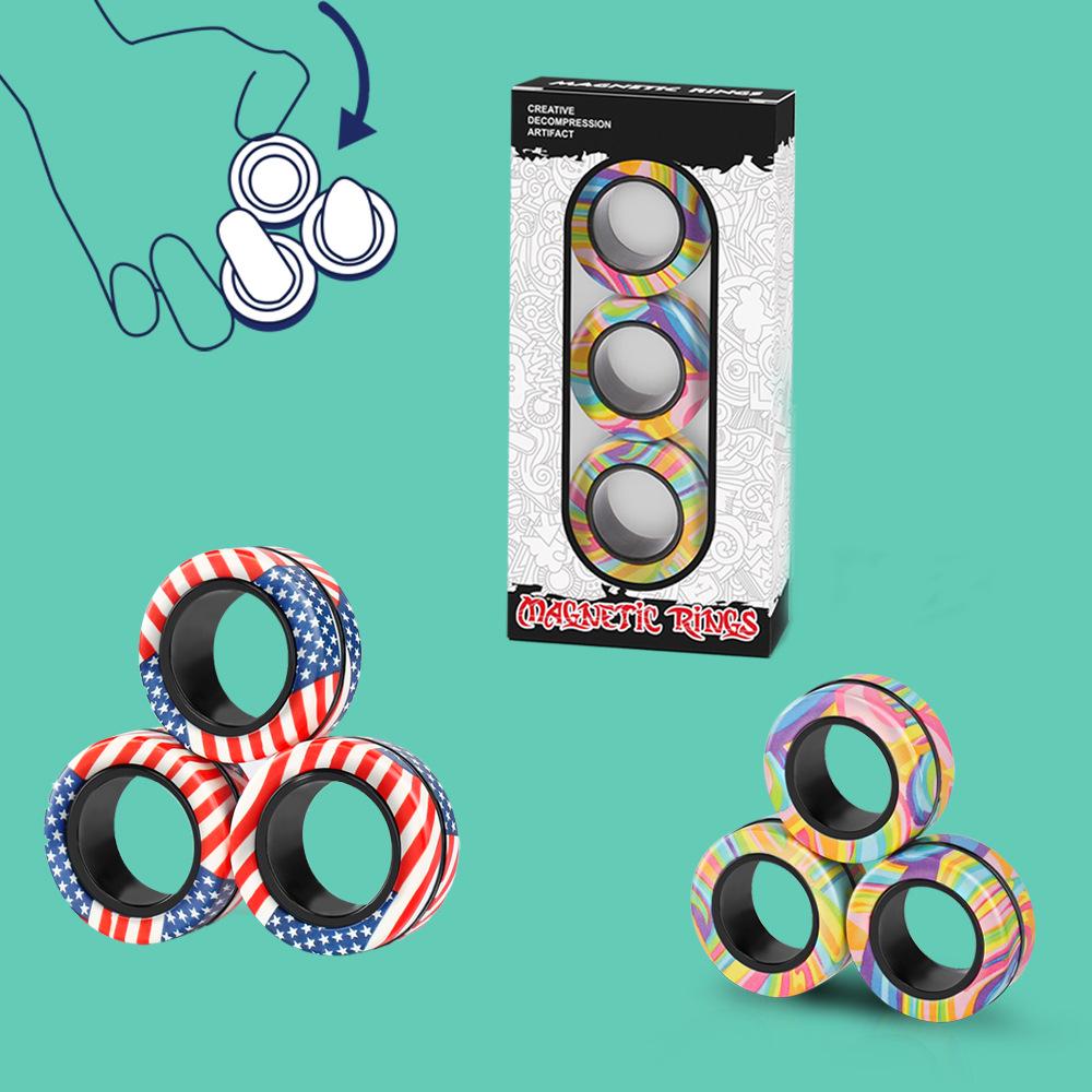 Cross-Border Decompression Magnetic Bracelet Gyro Camouflage Spinner Toy