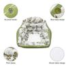 Inflatable Pool Lounge Chair with Cup Holder Tropical Leaf Print Blow-Up Water