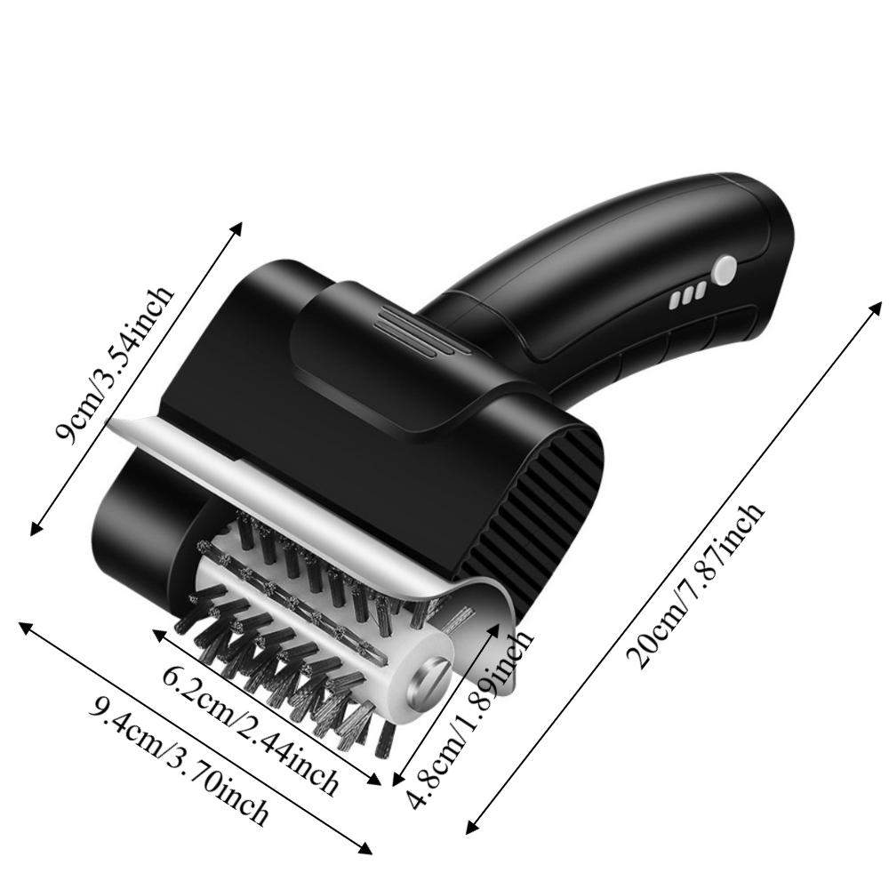 Efficient Electric Grill Brush Detachable Type-C Charging BBQ Cleaning Brush Wireless Stainless Steel Barbecue Cleaner Tools