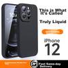 Official Version Real LiquidIPhone 12 Pro Case, Liquid Silicone Skin-Friendly Full Camera Protection Shockproof Anti-Scratch Phone Cover, Black