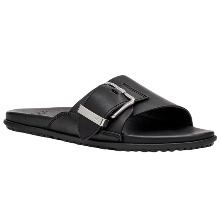 UGG Dámské Solivan Spona Klouzací Černá Kůže 1128630-BLLE