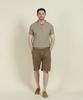 PANICALE Beige Short-Sleeve Zip-Up Polo Knit