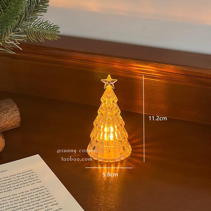 Star Christmas Tree Desk Night Light: Festive Atmosphere Lamp and Luminous Ornament for New Year and Spring Festival Decor.