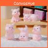 Delightful Cartoon Pig Resin Figurines Small Desk And Car Decorations