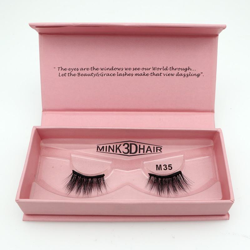 Customizable 3D Mink Eyelashes with Private Label Full Strip Natural Real Mink False Eyelash with Premium Packaging Mix&Natural Long чёрный