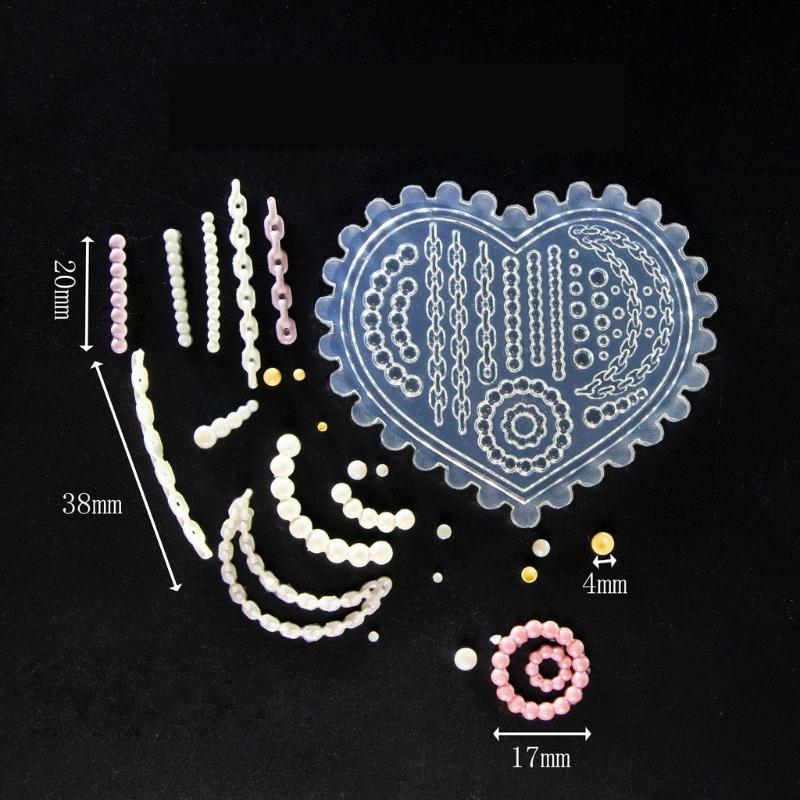 Set of 10 Silicone Nail Art Mold Embossing Patterns Nail Mould Decorations Jewelry Making Tool Handmade Ornament Molds