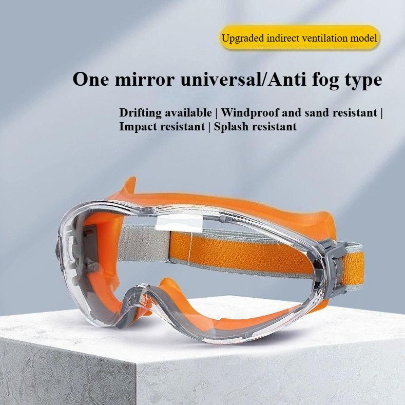 

Protective Glasses, Goggles, Anti Fog Design, Waterproof Riding, Anti Wind and Dust Glasses, Cutting, Welding, Anti Splashing оранжевый