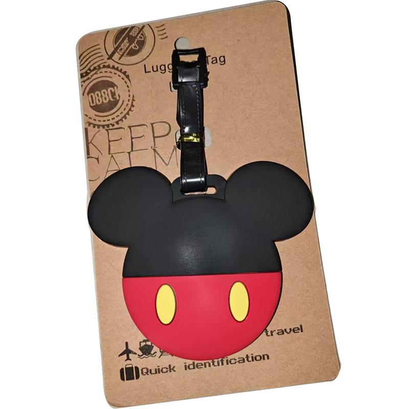 Cute Cartoon Bowknot Silicone Luggage Tag - White Palm Design