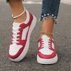 Fashion Fashionable Breathable Shallow Lace-up Vulcanized Shoes Spring Autumn New Round Toe Thick Sole Comfortable Casual Sports Shoes