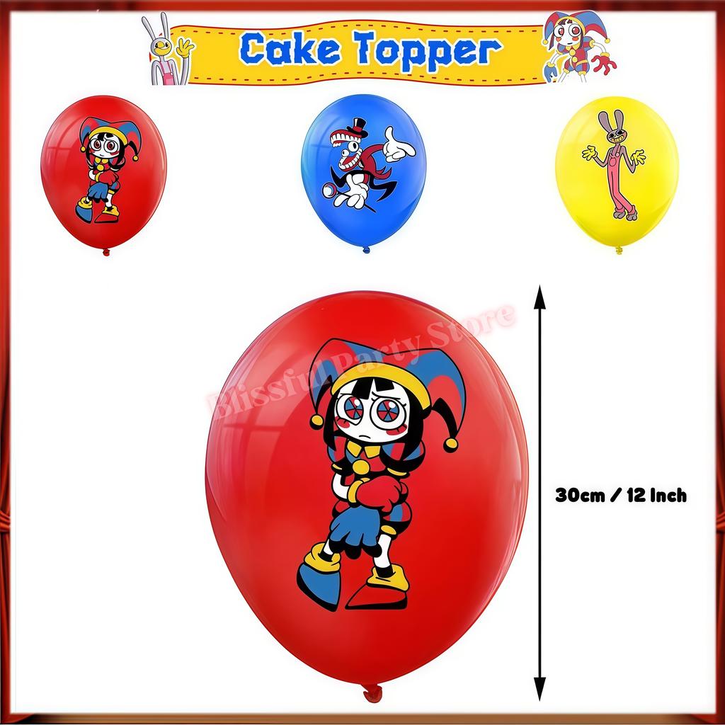Amazing Digital Circuses Birthday Party Decoration Tableware Cup Plate Balloon Cake Topper Kids Event Supplies Baby Shower Favor
