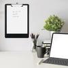 A4 Clipboard, Clipboard Folder, Black, Writing Board with Binder, Suitable for Notes, Forms, Documents, and Drawings, Black