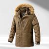 Winter Velvet Pie Overcome Men's Casual Warmth Medium and Long Trench Coat Jacket Hooded Fur Collar Cotton Coat Men