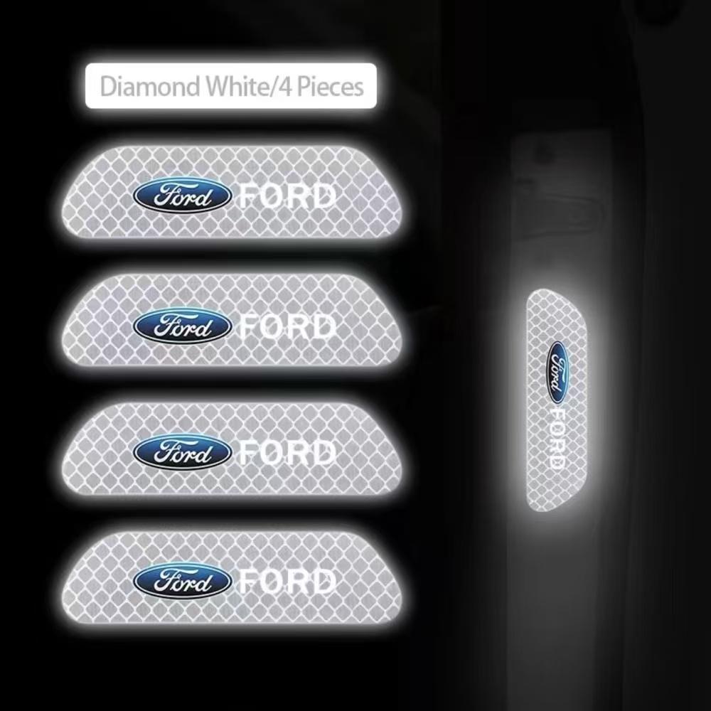 4 Adet Araba Kapı Stickerı Güvenlik Uyarısı Yansıtıcı İşaret Ford S MAX Ranger Focus Fiesta Mondeo Kuga Mustang Escort KA Ecosport İçin