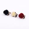Ring Rose Leaf Elegant Vintage Women Rhinestone Ring for Dating