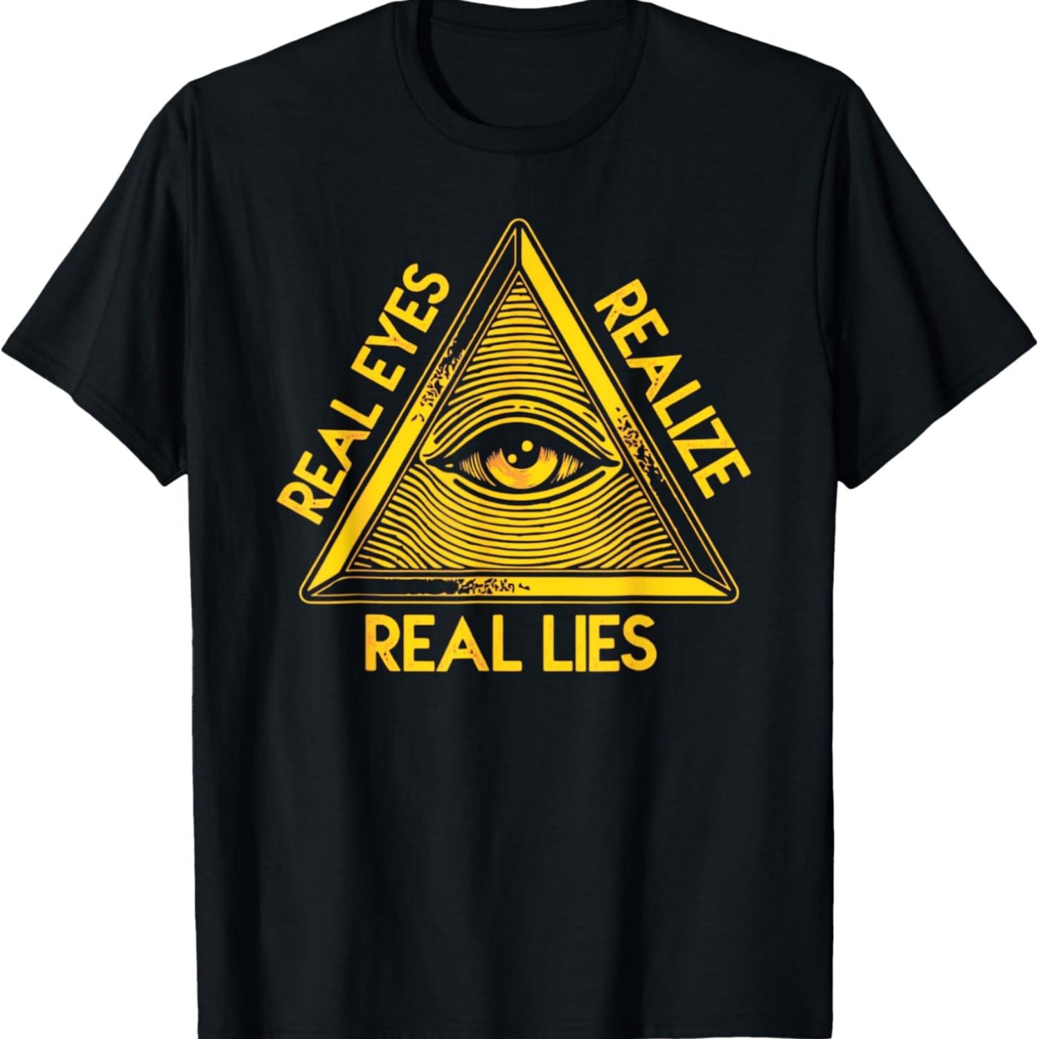 

All-Seeing Eye - Real Eyes Realize Real Lies Pyramid T-Shirt XXXXXL чёрный