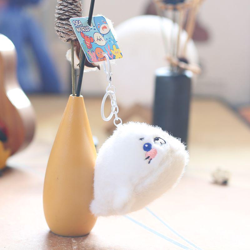 Adorable Marine Animal Plush Keychain: Crab, Lobster, Jellyfish, Shark Bag Charm Souvenir
