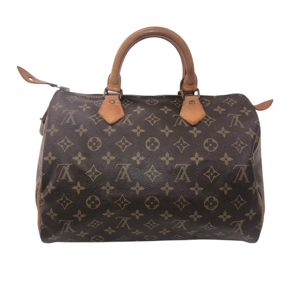 Used Louis Vuitton Monogram Speedy 30 M41526 Boston Bag Authentic 1211