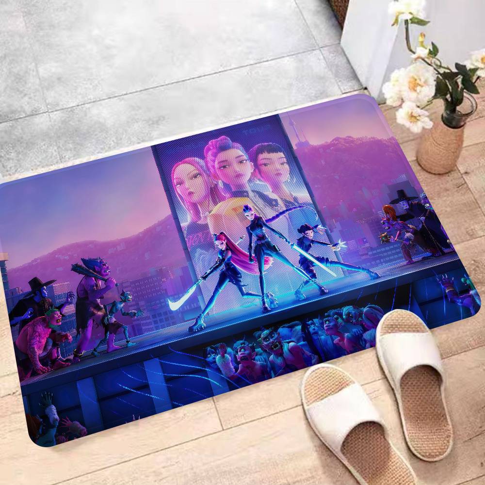 Animace Kpop D-demon Hunters Rohožka Omyvatelná Protiskluzová Obývací Pokoj Pohovka Židle Oblastní Koberec Kuchyňská Rohožka Oblastní Koberec