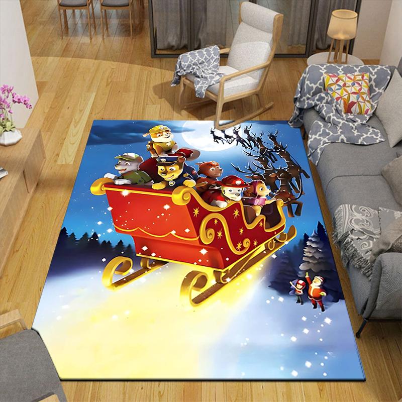 1Pc Santa'S Reindeer Journey Rug Office Carpet Indoor Outdoor Doormat Nonslip Soft And Comfortable Living Room Christmas Halloween Gift D91869