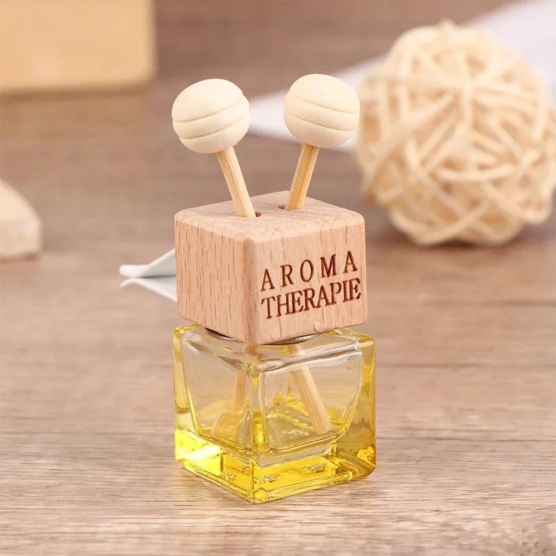 1PC Car Hanging Perfume Pendant Fragrance Air Freshener Empty Glass Perfume Diffuser Bottle Aromatherapy Decor