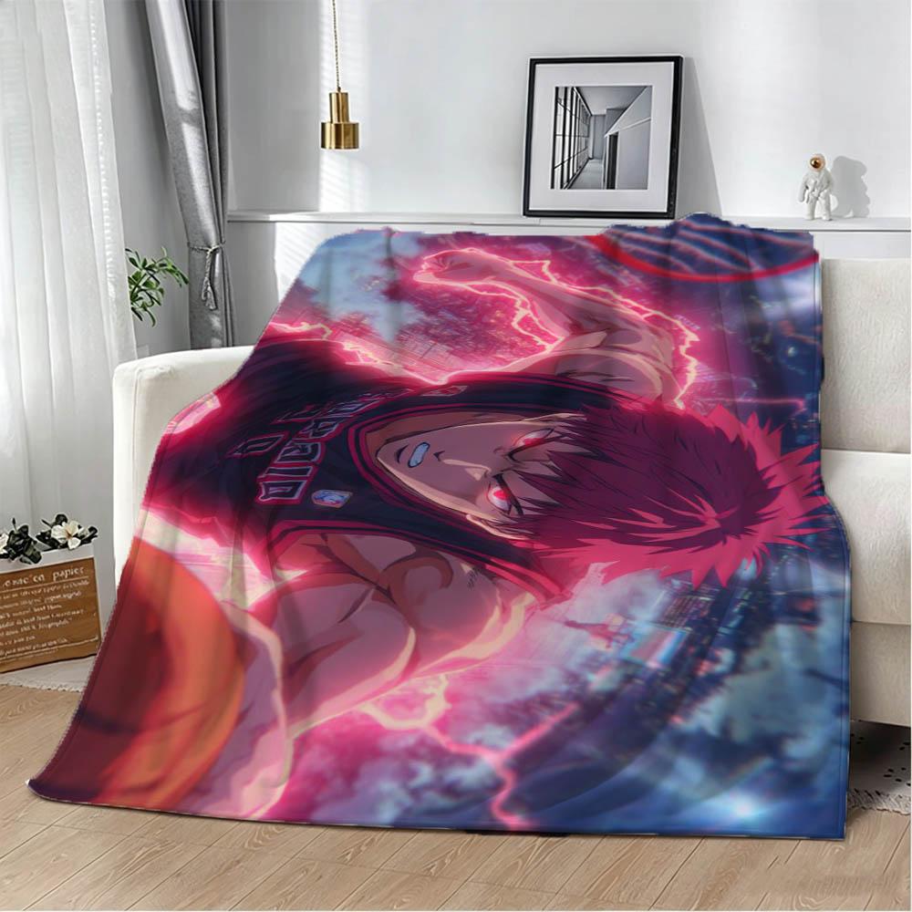 New K-Kuroko No B-Basket Cartoon Game 3D Flannel Blanket Soft Throw Blanket Art For Home Decor Bedroom Bed Sofa Picnic Fans Gift