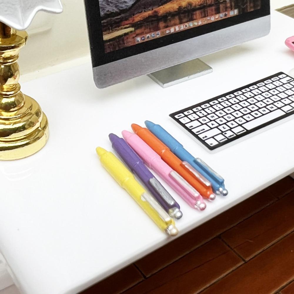 10pcs OB11 Prop Dollhouse Mini Pen Model Study Scene Doll House Miniature Things Pretend Play Toys