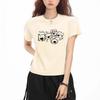 Summer New Cartoon Dog Print Short-sleeved T-shirt Female Cute Age Reduction Versatile Casual Outer Bottoming Shirt Top
