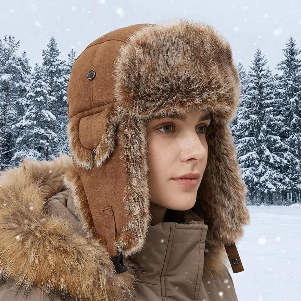 Imitation Fur Ear Protection Hat Thick Windproof Ski Hat Breathable Men Lei Feng Hat Skiing